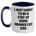 Funny Orange Cat Dad Two Tone Coffee Mug Gifts from Men for Father's Day - I Just Want To Be A Stay At Home Orange Cat Dad - Main