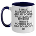 Bonus Dad Gifts, Funny Quote Coffee Mug, Gifts from Men for Bonus Dad, Two Tone Ceramic Mug for Father's Day, Inspirational Humor - Main