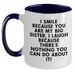 Funny Big Sister Gifts for Her - I Smile Because You Are My Big Sister, Unique Father's Day Mug for Her, Two Tone Coffee Mug, Gifts from Family for Big Sister - Main