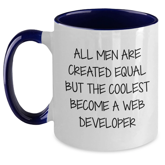 Funny Web Developer Gifts, Quote Mug for Dad, Gifts from Friends, Two Tone Coffee Mug for Web Developer, Father's Day Unique Gifts - Main