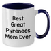Best Great Pyrenees Mom Ever | Funny Great Pyrenees Dog Mom Two Tone Coffee Mug | Gifts For Great Pyrenees Dog Lovers | Great Pyrenees Dog Gifts For Women | Father's Day Unique Gifts - Additional