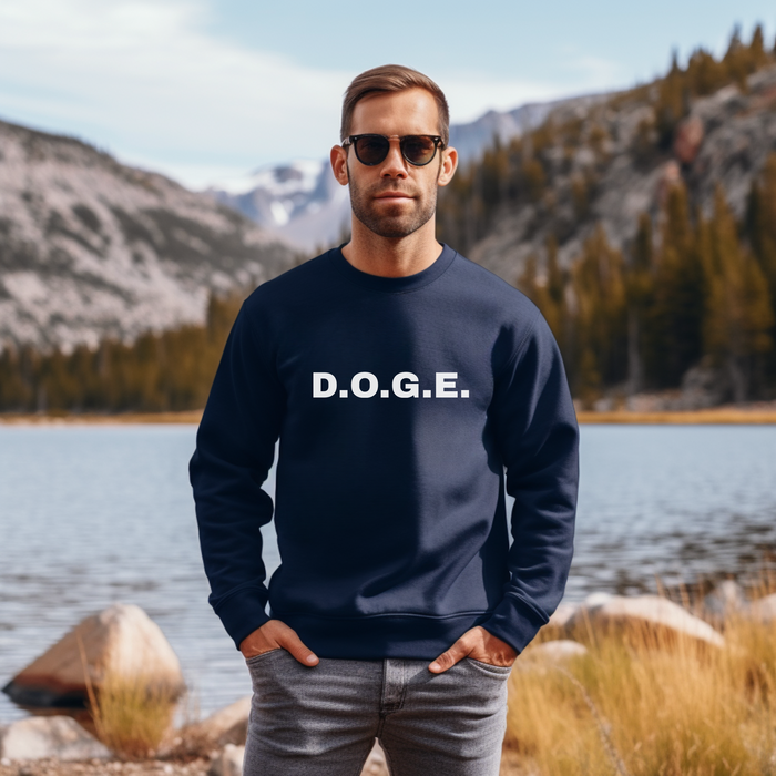 D.O.G.E. Unisex Sweatshirt for Republicans, Trump Supporters, Department of Government Efficiency, Political Activists, Political Apparel