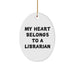 Funny Librarian Quote Oval Ornament Gifts for Her from Family, Unique Christmas Memorable Presents for Librarian Friends Coworkers - Image 1