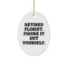 Florist Gifts from Friends - Figuring It Out Yourself Oval Ornament for Christmas, Retired Florist Quote, Durable MDF Material, High-Gloss Finish, White Oval Shaped, 3.25" Tall - Image 1