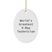 World's Greatest X-ray Technician Oval Ornament, Funny X-Ray Technician Gifts from Friends for Christmas - Image 1