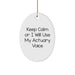Funny Actuary Gifts from Friends - 'Keep Calm Or I Will Use My Actuary Voice' Oval Ornament for Christmas - Image 1