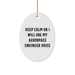 Aerospace Engineer Gifts for Christmas - Oval Ornament with Funny 'Keep Calm' Quote - Gifts from Family, Friends, or Coworkers - Image 1