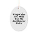 Funny Auctioneer Gifts, Oval Ornament for Men, Gifts from Friends for Auctioneer, Keep Calm Or I Will Use My Auctioneer Voice Christmas Unique Gifts - Image 1