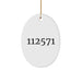 Funny Chemist Gifts from Friends for Christmas - 'Keep Calm Or I Will Use My Chemist Voice' Oval Ornament - Image 1