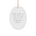 Civil Engineer Gifts from Friends - Keep Calm Or I Will Use My Civil Engineer Voice Oval Ornament, Funny Christmas Unique Gift for Men, Women, Coworkers, Family - Image 1