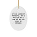 Funny Assistant Principal Oval Ornament Gifts from Men to Assistant Principals for Christmas Unique Gifts - Image 1