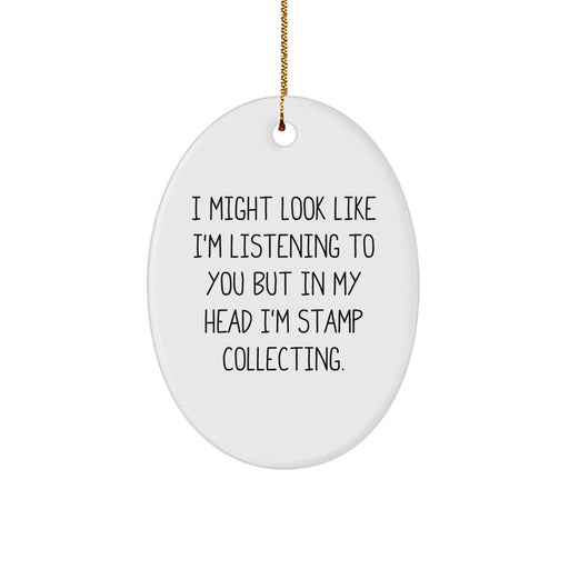 Funny Stamp Collecting Gifts from Friends for Men, 'I Might Look Like I'm Listening... - Image 1