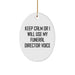 Funeral Director Gifts from Friends, Family, or Coworkers - 'Keep Calm' Oval Ornament, White, Christmas Unique Gifts - Image 1