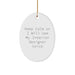 Funny Interior Designer Gifts from Friends for Christmas Oval Ornament - 'Keep Calm Or I Will Use My Interior Designer Voice' - Image 1