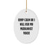 Funny Mixologist Gifts, 'Keep Calm Or I Will Use My Mixologist Voice' Oval Ornament for Christmas, Gifts from Friends to Family - Image 1