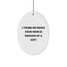 Funny Mom Gifts from Women - 'I Think Me Being Your Mom Is Enough Of A Gift' Oval Ornament for Christmas - Image 1