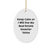 Funny Real Estate Investor Gifts, Keep Calm Oval Ornament for Christmas, Gifts from Family to Real Estate Investor Friends - Image 1