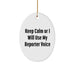 Funny Reporter Oval Ornament Gifts from Friends for Christmas - Keep Calm Or I Will Use My Reporter Voice - Image 1