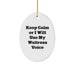 Funny Waitress Gifts from Men - Keep Calm Or I Will Use My Waitress Voice Oval Ornament for Women, Friends, and Family - Unique Christmas Unique Gifts - Image 1