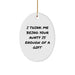 Funny Aunty Gifts from Loved Ones, Oval Ornament for Aunty, 'I Think Me Being Your Aunty Is Enough Of A Gift' Quote, Christmas Unique Gifts for Aunty - Image 1
