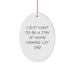 Funny Orange Cat Dad Gifts, 'I Just Want To Be A Stay At Home Orange Cat Dad' Oval Ornament for Orange Cat Lovers, Christmas Unique Gifts from Friends - Image 1