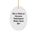 Funny Unbiological Mother Oval Ornament Gifts from Family, Friends, or Coworkers for Unbiological Mother, This Is What An Awesome Unbiological Mother Looks Like, Christmas Unique Gifts - Image 1