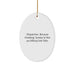 Dispatcher Gifts from Friends, Christmas Unique Dispatch Oval Ornament, Because Freaking' genius Is Not An Official Job Title., Gifts for Dispatchers - Image 1