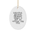 Executive Oval Ornament, Funny Quote Gifts for Men from Coworkers, Women to Family - 'Executive. Because Freaking' genius Is Not An Official Job Title.' - Image 1