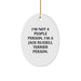 Funny Jack Russell Terrier Dog Gifts for Men, Women, or Friends - I'm Not A People Person. I'm A Jack Russell Terrier Person. Oval Ornament for Christmas - Image 1