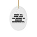 Chiropractor Gifts from Friends for Christmas - Dream Big Oval Ornament - Image 1