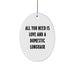 Domestic Longhair Cat Oval Ornament, All You Need Is Love And A Domestic Longhair, Christmas Unique Gifts from Friends, for Men, Women, Family - Image 1