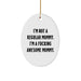 Funny Mommy Gifts from Men, Gifts for Awesome Mommy's Christmas Oval Ornament, 'I'm Not A Regular Mommy.' - Image 1