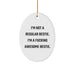 Funny Bestie Oval Ornament, I'm Not A Regular Bestie. I'm A F--king Awesome Bestie. Christmas Unique Gift for Bestie, Gifts from Men to Women, Friends, and Family - Image 1