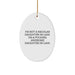 Daughter-in-law Gifts: Funny Oval Ornament for Christmas, Perfect Encouragement for Amazing In-Laws, Gifts from Men to Women Family - Image 1