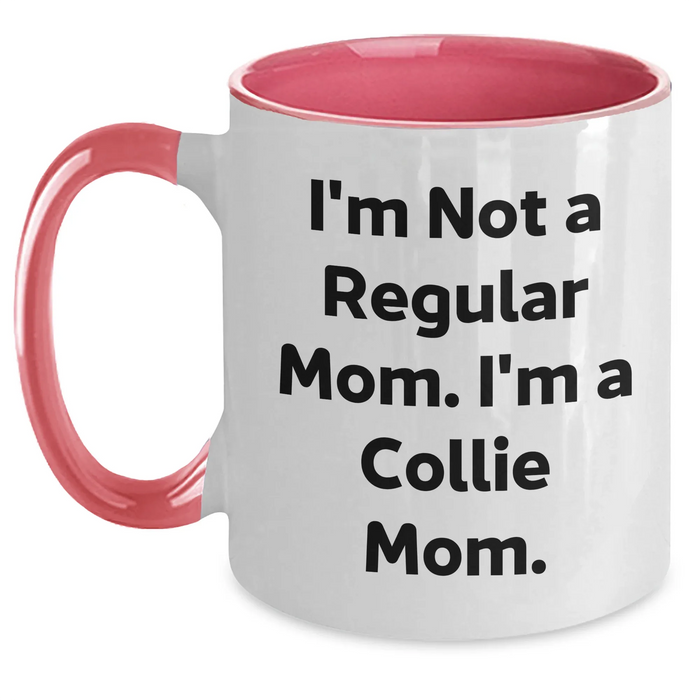 Collie Dog Mom Funny Quote Two Tone Coffee Mug Gifts for Men, Gifts from Family, Father's Day Unique - Main