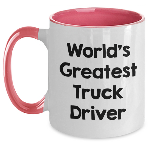 Funny Truck Driver Gifts, World's Greatest Truck Driver Two Tone Coffee Mug, Perfect for Father's Day, Gifts from Family, Gifts for Truck Driver Men - Main