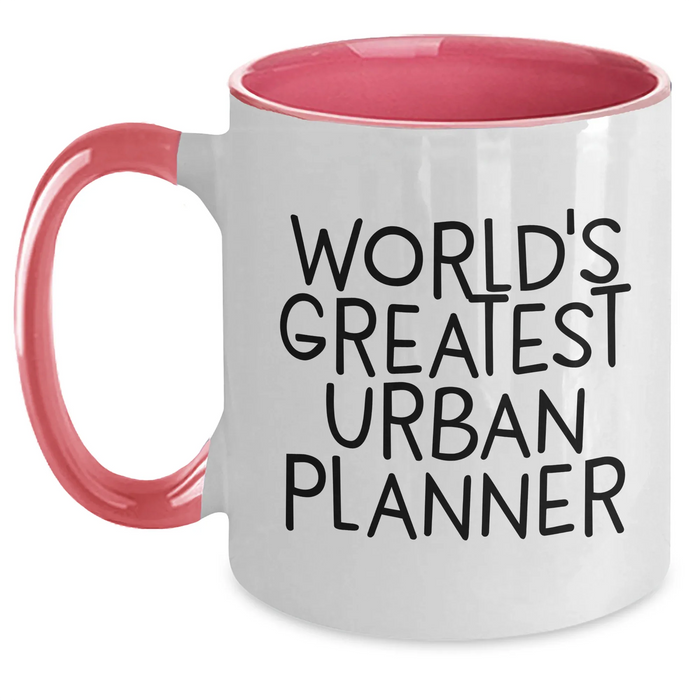 Funny World's Greatest Urban Planner Two Tone Coffee Mug Gifts from Men for Father's Day - Main