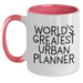 Funny World's Greatest Urban Planner Two Tone Coffee Mug Gifts from Men for Father's Day - Main