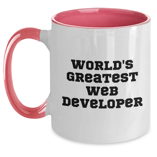Funny Web Developer Gifts, World's Greatest Web Developer Two Tone Coffee Mug, Perfect for Father's Day - Main