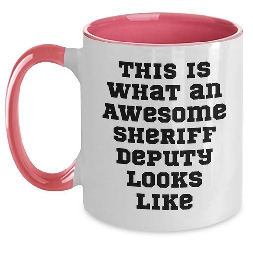 Funny Sheriff Deputy Gifts from Men - Sheriff Deputy Two Tone Coffee Mug for Father's Day - Main
