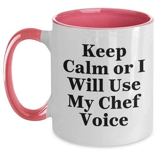 Funny Chef Quote Gifts from Mom, for the Ultimate Cooking Companion - Keep Calm Two Tone Coffee Mug - Main