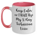 Funny X-Ray Technician Gifts - Keep Calm Or I Will Use My X-ray Technician Voice Two Tone Coffee Mug for X-Ray Technician, Father's Day, Gifts from Men to X-Ray Technician - Main