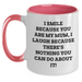 Funny Mum Two Tone Coffee Mug, Gifts from Family, Gifts for Mum, I Smile Because You Are My Mum, Unique Father's Day Unique Gifts - Main