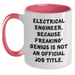 Electrical Engineer Gifts, Funny Quote Mugs, Father's Day Unique Gifts from Men to Electrical Engineers - Two Tone Coffee Mug, 11oz - Main