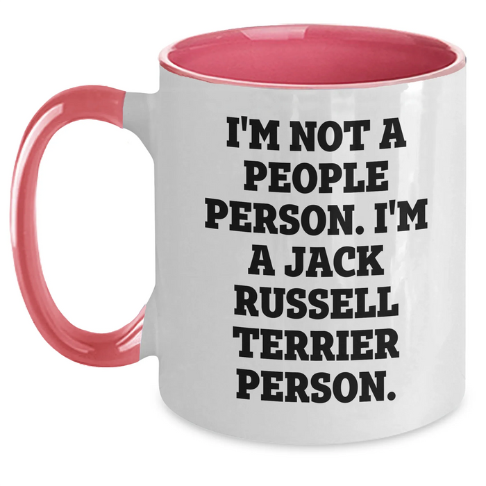 Funny Jack Russell Terrier Dog Lover Gifts from Friends for Dad's Unique Two Tone Coffee Mug - Main