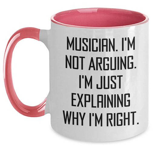 Funny Musician Gifts from Friends and Family - Musician Inspired Two Tone Coffee Mug for Graduation, Inspirational Quote, 11oz Ceramic, Microwave and Dishwasher Safe - Main