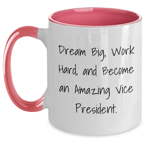 Funny Vice President Gifts for Men - Two Tone Coffee Mug with Inspirational Quote - Gifts from Men to Vice President for Father's Day - Main