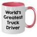 Funny Truck Driver Gifts, World's Greatest Truck Driver Two Tone Coffee Mug, Perfect for Father's Day, Gifts from Family, Gifts for Truck Driver Men - Additional