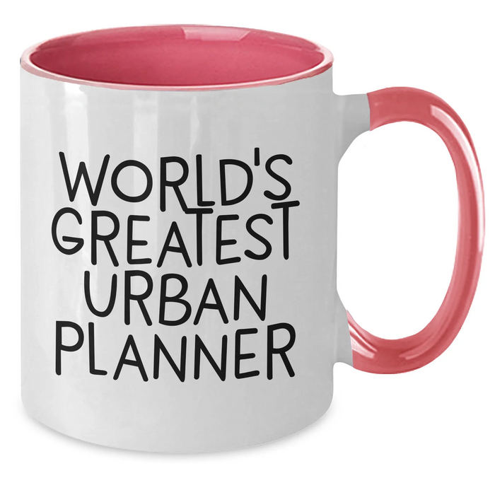 Funny World's Greatest Urban Planner Two Tone Coffee Mug Gifts from Men for Father's Day - Additional