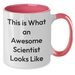 Funny Scientist Gifts, This Is What An Awesome Scientist Looks Like, Two Tone Coffee Mug for Dad, Father's Day Unique Gifts for Men from Family - Additional